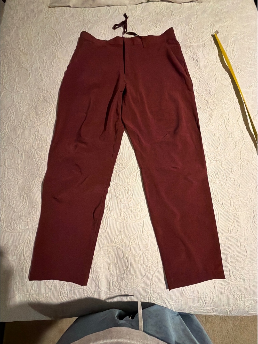 Fabletics Burgundy Dress Pants with Button Closure